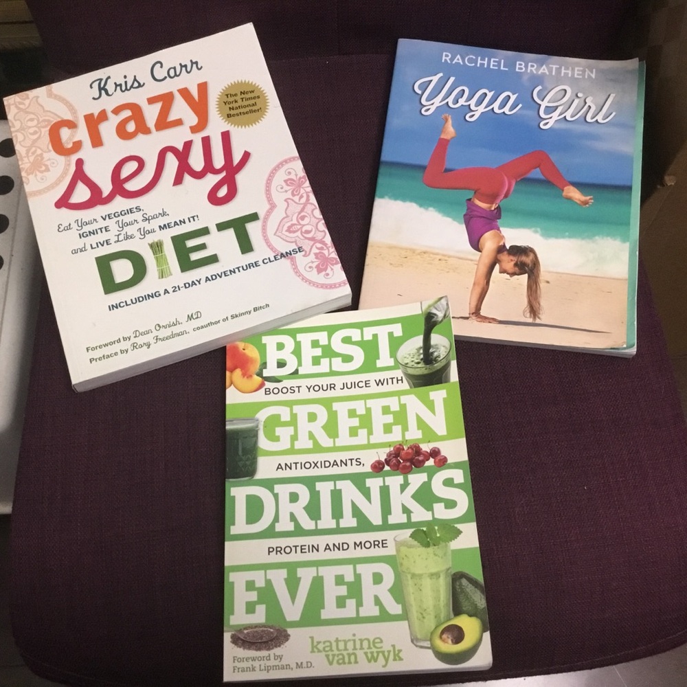 Crazy Sexy Diet, Yoga Girl, and Best Green Drinks Ever Paperback Books Bundle